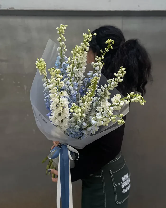 Заказать Букет “Эльвира” из 11 веток дельфиниума в Алматы