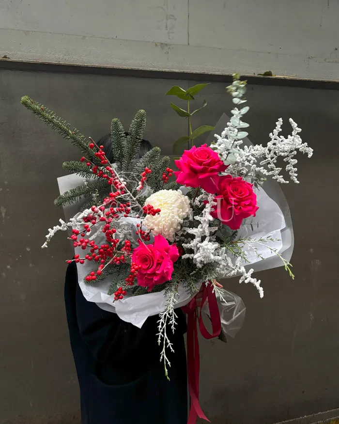 Заказать Новогодняя композиция "Северное сияние" в Алматы