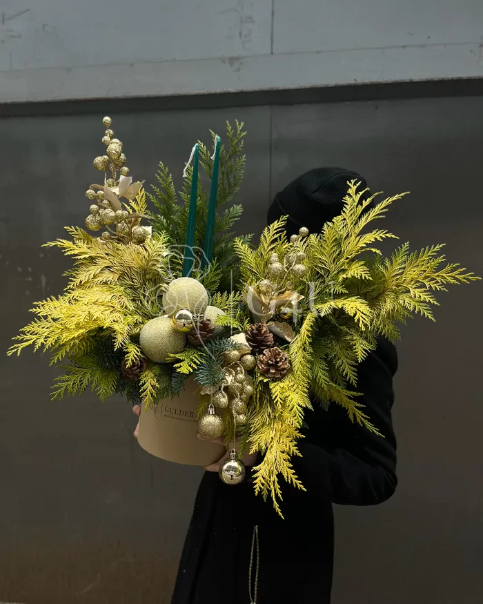 Заказать Новогодняя композиция "Лучи зимнего солнца" в Алматы