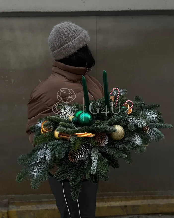 Заказать Новогодняя композиция "Ледяное вдохновение" в Алматы