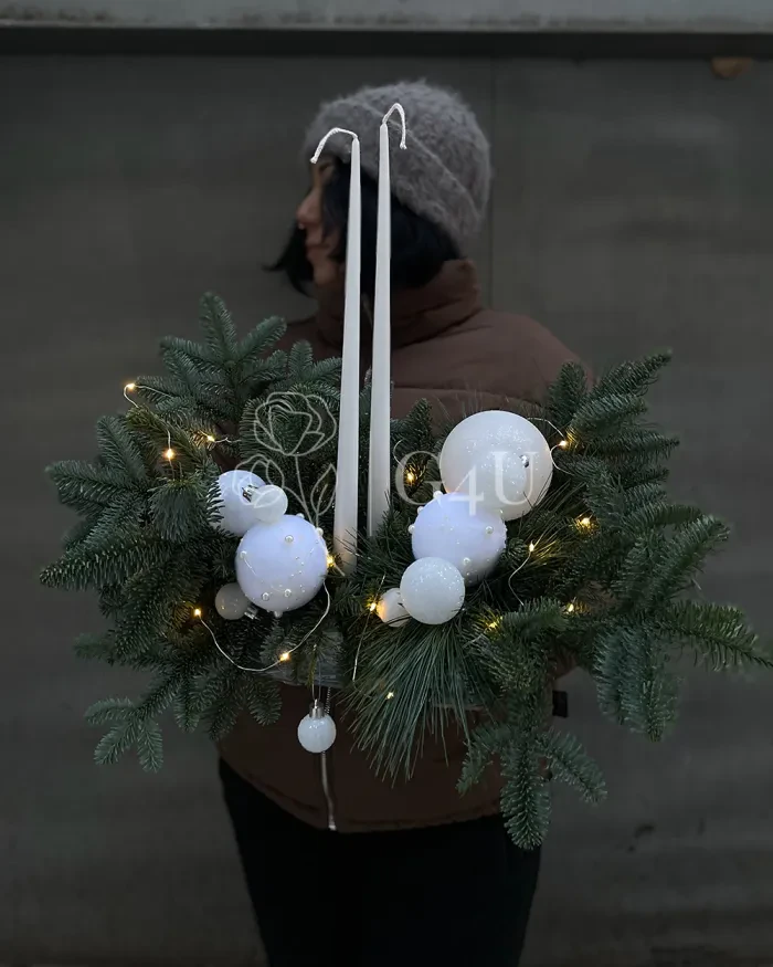 Заказать Новогодняя композиция "Альпийский бриз" в Алматы