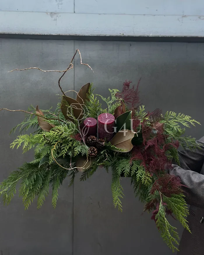 Заказать Новогодняя композиция "Evergreen Glow" в Алматы