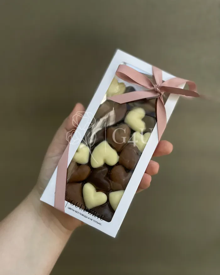 Заказать Шоколадные конфеты в форме сердца в Алматы