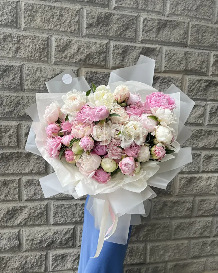 Заказать Букет из 41 местного пиона Микс в Алматы